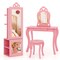 3-in-1 Freestanding Kids Jewelry Cabinet Armoire with Full Length Mirror - 13.5 L x 12 W x 46 H